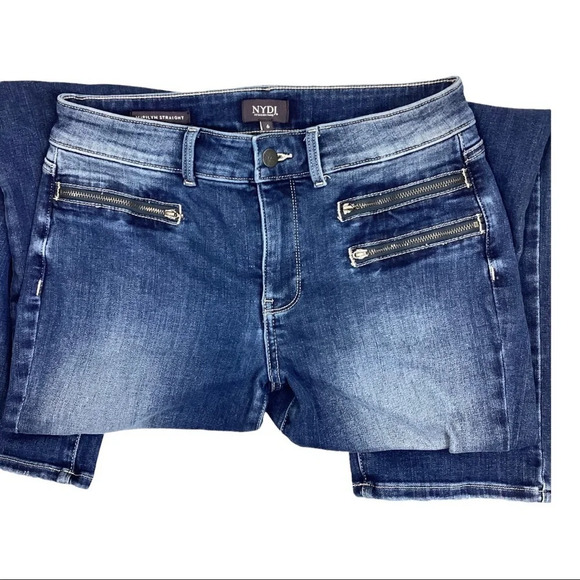 NYDJ Marilyn Hip Zip Straight Leg Jeans - Picture 7 of 11